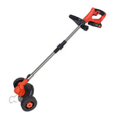 Effortlessly Maintain Your Lawn with our Portable Red 24V Electric Grass Trimmer and Edger - Perfect for Weed Cutting, Brush Clearing, and Lawn Maintenance